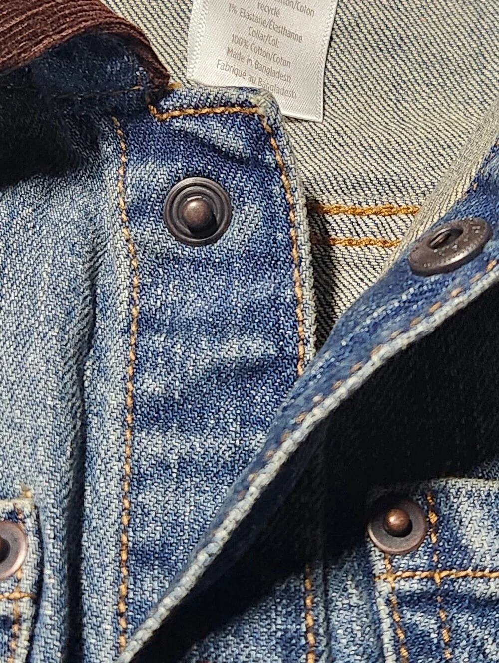 NWT Gymboree Heritage Denim Chore Coat Barn Jacket Corduroy Collar Size 8